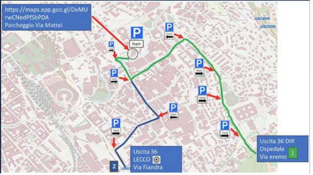 INDICAZIONI STRADALI PER ARRIVARE ALLO STADIO RIGAMONTI DI LECCO